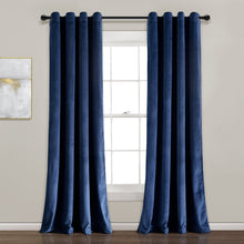 Load image into Gallery viewer, Prima Velvet Solid 100% Blackout Window Curtain Panel
