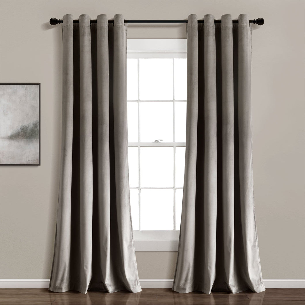 Prima Velvet Solid 100% Blackout Window Curtain Panel