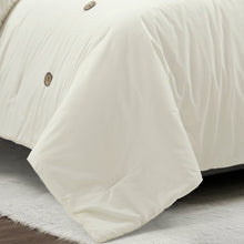 Load image into Gallery viewer, Linen Button Comforter 5 Piece Set
