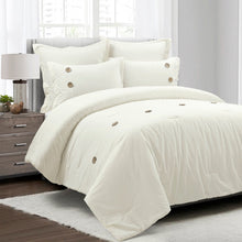 Load image into Gallery viewer, Linen Button Comforter 5 Piece Set
