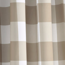 Cargar imagen en el visor de la galería, Kelly Checker Light Filtering Window Curtain Panel Set
