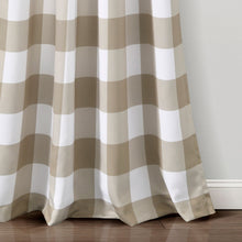 Carregar imagem no visualizador da galeria, Kelly Checker Light Filtering Window Curtain Panel Set
