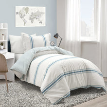 Cargar imagen en el visor de la galería, Farmhouse Stripe 100% Cotton Duvet Cover Set
