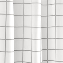 Cargar imagen en el visor de la galería, Urban Square Grid Blackout Window Curtain Panel Set
