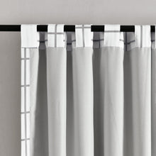 Load image into Gallery viewer, Urban Square Grid Blackout Window Curtain Panel Set
