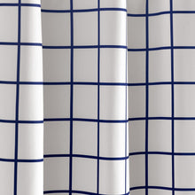 Cargar imagen en el visor de la galería, Urban Square Grid Blackout Window Curtain Panel Set
