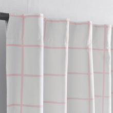 Cargar imagen en el visor de la galería, Urban Square Grid Blackout Window Curtain Panel Set
