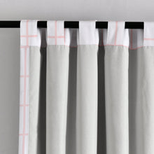 Load image into Gallery viewer, Urban Square Grid Blackout Window Curtain Panel Set
