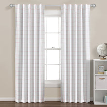 Load image into Gallery viewer, Urban Square Grid Blackout Window Curtain Panel Set
