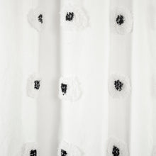 Load image into Gallery viewer, Boho Circle Tufted Yarn Dyed Recycled Cotton Blend Shower Curtain
