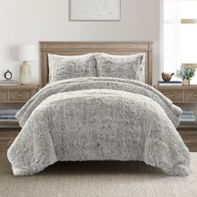 Load image into Gallery viewer, Emma Cozy Ultra Soft Two Tone Faux Fur Comforter Set
