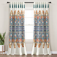 Load image into Gallery viewer, Boho Medallion Window Curtain Panel Set
