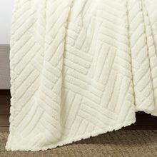 Load image into Gallery viewer, Super Cozy Ultra Soft Sherpa Jacquard Geo Blanket/Bedspread
