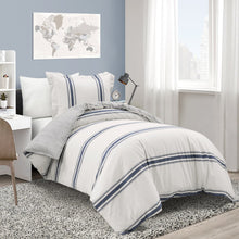 Carregar imagem no visualizador da galeria, Farmhouse Stripe 100% Cotton Duvet Cover Set
