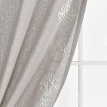 Cargar imagen en el visor de la galería, Luxury Modern Geo Linen Like Embroidery Border Window Curtain Panel
