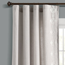 Load image into Gallery viewer, Luxury Modern Geo Linen Like Embroidery Border Window Curtain Panel
