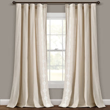 Load image into Gallery viewer, Luxury Modern Geo Linen Like Embroidery Border Window Curtain Panel
