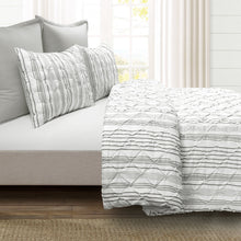 Load image into Gallery viewer, Ravello Pintuck Stripe 5 Piece Comforter Set
