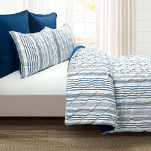 Load image into Gallery viewer, Ravello Pintuck Stripe 5 Piece Comforter Set
