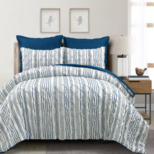 Load image into Gallery viewer, Ravello Pintuck Stripe 5 Piece Comforter Set
