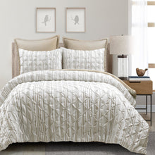 Load image into Gallery viewer, Ravello Pintuck Stripe 5 Piece Comforter Set
