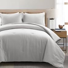 Cargar imagen en el visor de la galería, Haniya Solid Waffle Woven Cotton Textured Comforter Set
