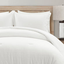 Cargar imagen en el visor de la galería, Haniya Solid Waffle Woven Cotton Textured Comforter Set
