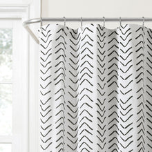 Load image into Gallery viewer, Hygge Modern Arrow Faux Linen Shower Curtain
