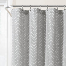 Load image into Gallery viewer, Hygge Modern Arrow Faux Linen Shower Curtain
