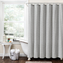 Load image into Gallery viewer, Hygge Modern Arrow Faux Linen Shower Curtain
