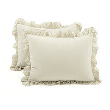 Cargar imagen en el visor de la galería, Reyna Ruffle Reversible Oversized 3 Piece Quilt Set
