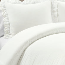 Cargar imagen en el visor de la galería, Ella Ruffle Lace 100% Cotton Duvet Cover 3 Piece Set
