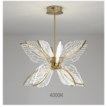 Carregar imagem no visualizador da galeria, Modern Gold Butterfly Wing LED Chandelier- Contemporary Touch
