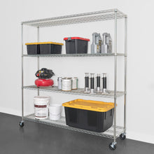 Load image into Gallery viewer, 18&quot; x 72&quot; x 72&quot; 4-Tier Wire Rack
