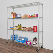 Load image into Gallery viewer, 18&quot; x 72&quot; x 72&quot; 4-Tier Wire Rack
