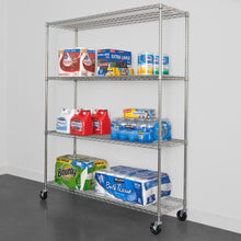 Load image into Gallery viewer, 18&quot; x 60&quot; x 72&quot; 4-Tier Wire Rack
