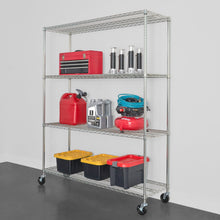 Load image into Gallery viewer, 18&quot; x 60&quot; x 72&quot; 4-Tier Wire Rack
