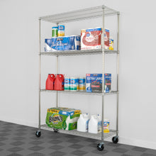 Load image into Gallery viewer, 18&quot; x 48&quot; x 72&quot; 4-Tier Wire Rack
