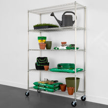 Load image into Gallery viewer, 18&quot; x 48&quot; x 72&quot; 5-Tier Wire Rack
