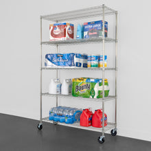 Load image into Gallery viewer, 18&quot; x 48&quot; x 72&quot; 5-Tier Wire Rack
