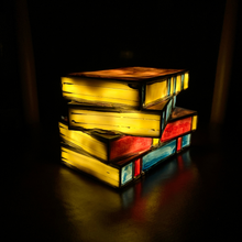 Load image into Gallery viewer, Stained Glass Books Lamp
