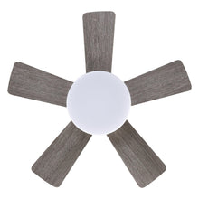 Load image into Gallery viewer, 24&quot; Farmhouse Flush Mount Reversible Iron Ceiling Fan with Lighting and Remote Control
