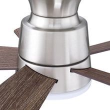 Load image into Gallery viewer, 24&quot; Farmhouse Flush Mount Reversible Iron Ceiling Fan with Lighting and Remote Control
