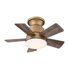 Load image into Gallery viewer, 24&quot; Farmhouse Flush Mount Reversible Iron Ceiling Fan with Lighting and Remote Control
