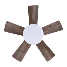 Load image into Gallery viewer, 24&quot; Farmhouse Flush Mount Reversible Iron Ceiling Fan with Lighting and Remote Control
