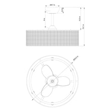 Load image into Gallery viewer, 24&quot; Farmhouse DC Motor Downrod Mount Reversible Fandelier Ceiling Fan with Lighting and Remote Control
