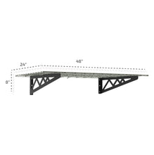 Cargar imagen en el visor de la galería, 24&quot; x 48&quot; Wall Shelves (Two Pack with Hooks)
