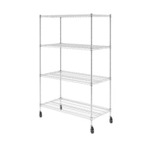 Load image into Gallery viewer, 24&quot; x 48&quot; x 72&quot; 4-Tier Wire Rack
