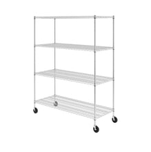 Load image into Gallery viewer, 24&quot; x 60&quot; x 72&quot; 4-Tier Wire Rack
