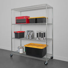 Load image into Gallery viewer, 24&quot; x 60&quot; x 72&quot; 4-Tier Wire Rack
